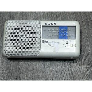 Sony AM/FM Portable 2 Band Receiver Transistor Radio Model ICF-350W White